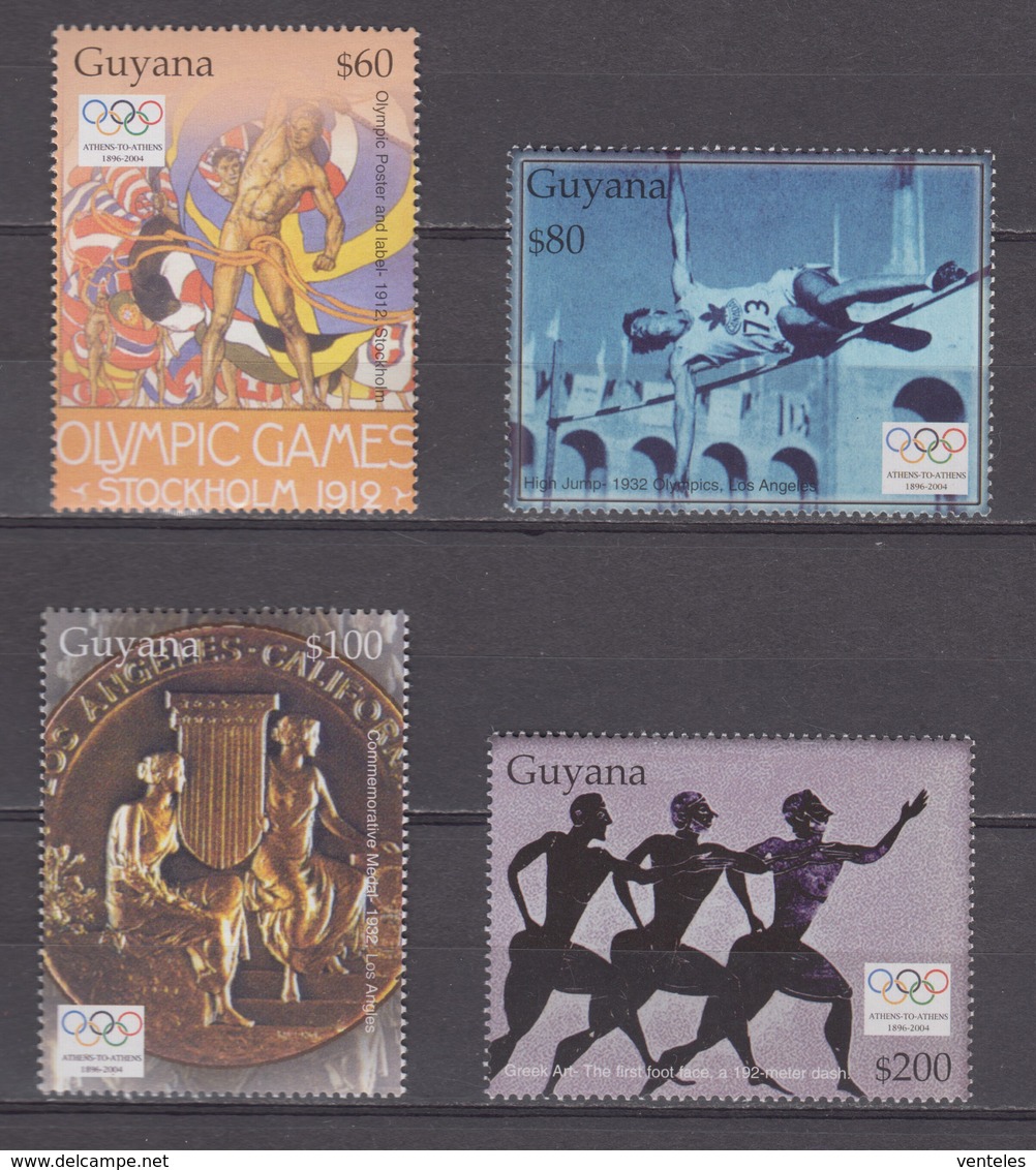 Guyana  27.09.2004 Mi # 7678-81 2004 Athens Summer Olympics MNH OG - Verano 2004: Atenas