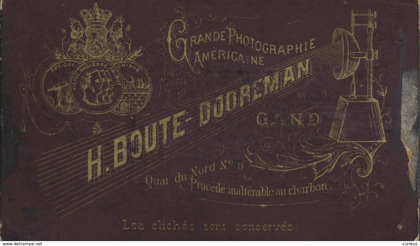 GENT * CDV * H. BOUTE-DOOREMAN * GAND * FOTO MAN * 10.50 X 6.50 CM - Gent