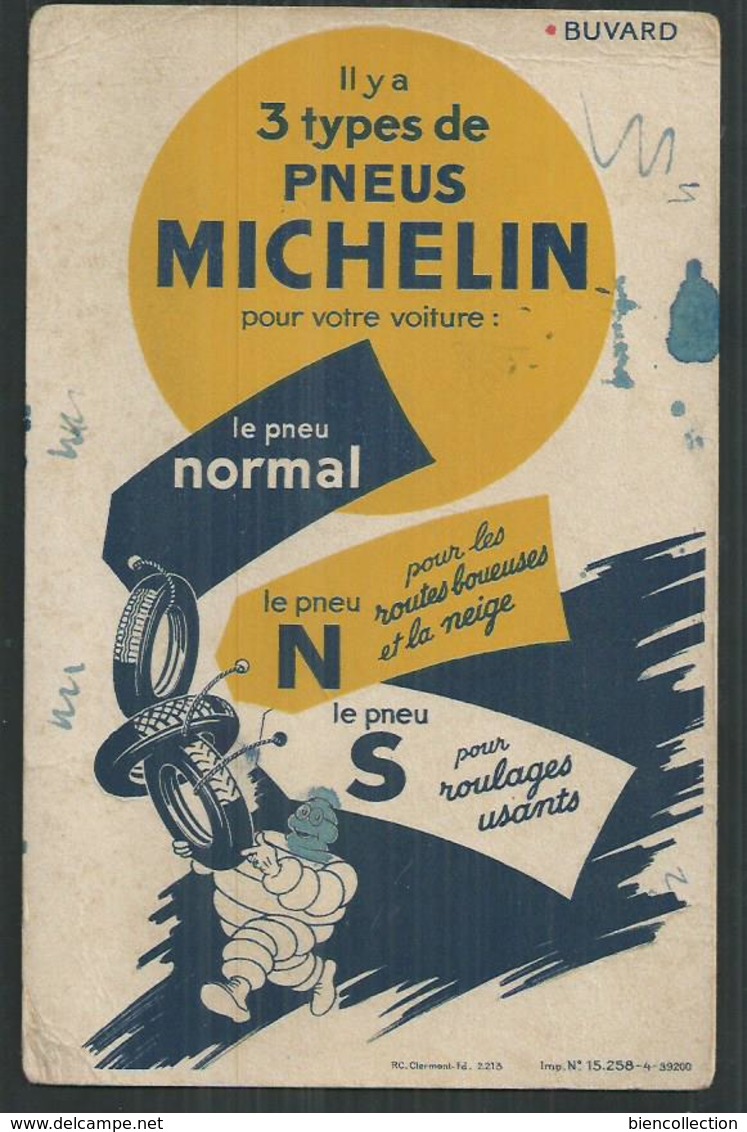 Buvard Il Y A Trois Types De Pneus Michelin - Automóviles