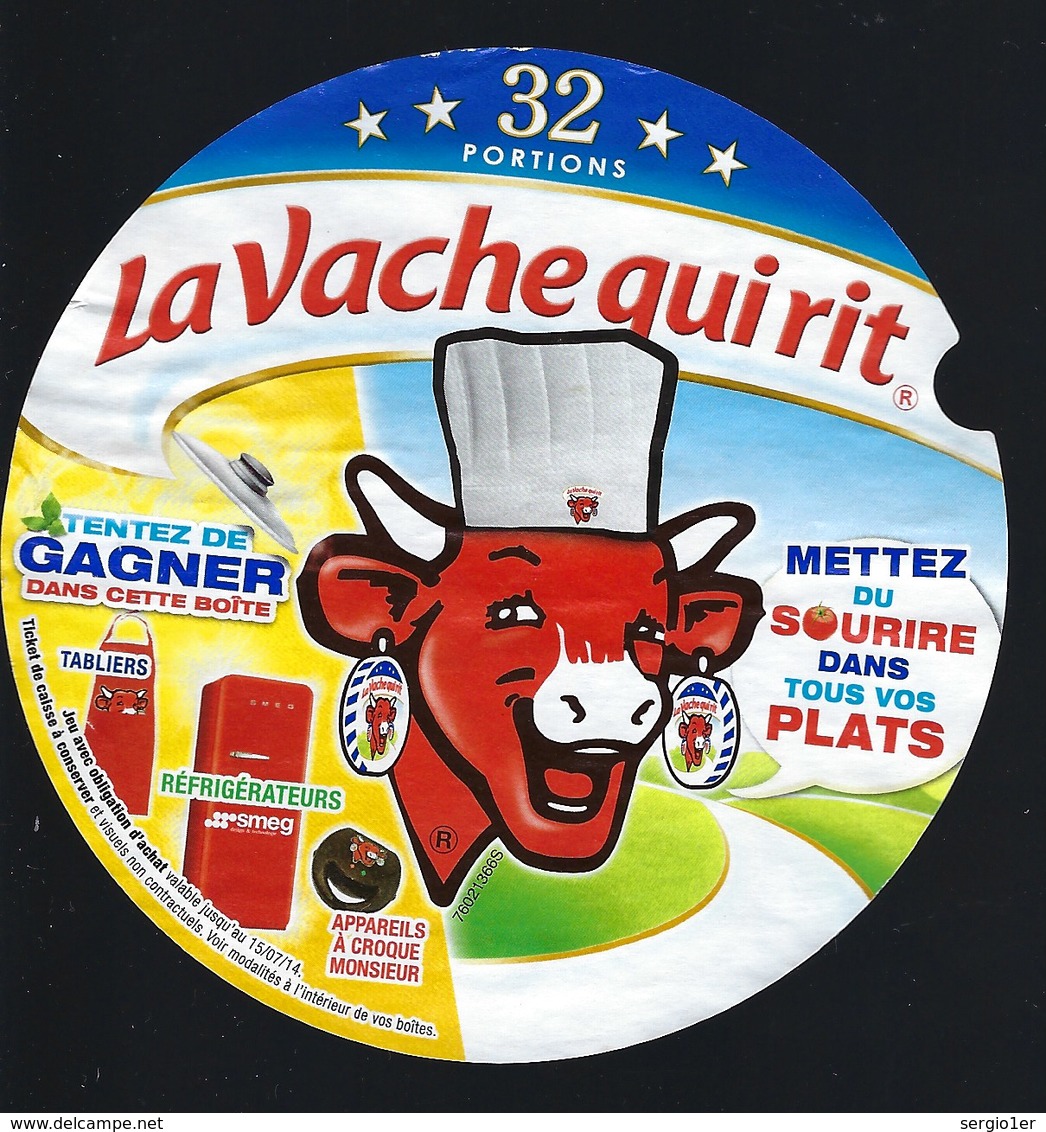 Etiquette Fromage La Vache Qui Rit  Mettez Du Sourire Dans Tous Vos Plats 32 Portions  " - Käse