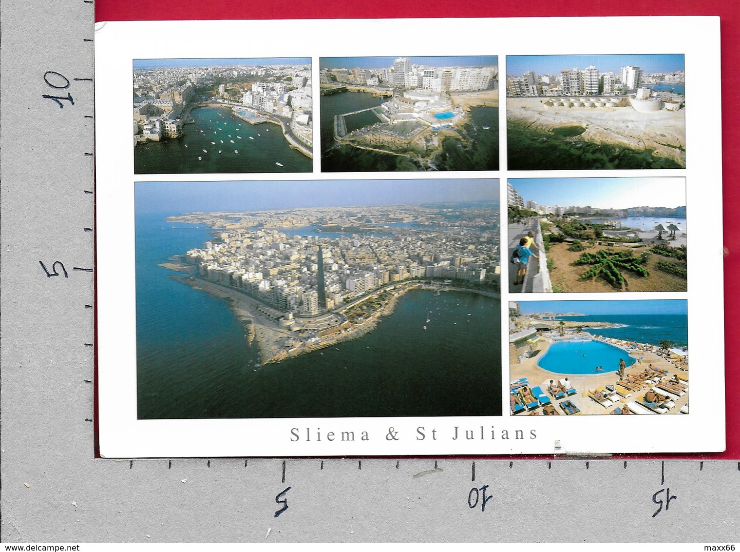 CARTOLINA VG MALTA - Sliema E St. Julians - Vedutine Multivue - 10 X 15 - ANN. 2000 Douglas DC 3 Dakota - Malta