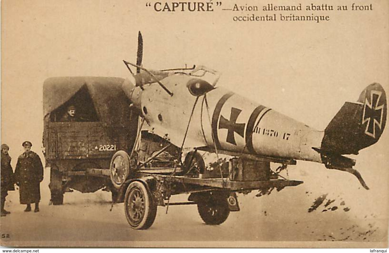 Themes Div- Ref Z75- Guerre 1914-18- Avions - Aviation - Avion Allemand Capturé -abattu Au Front Occidental Britannique- - Weltkrieg 1914-18