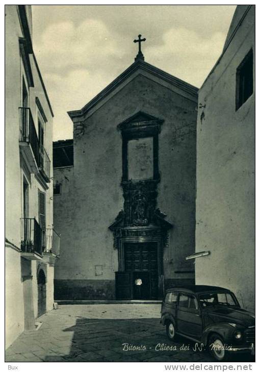 BITONTO CHIESA SS. MEDICI PUGLIA AUTO CAR   BARI  NON VIAGGIATA  COME DA FOTO IMMAGINE   OPACA ARCH 39 V - Bitonto