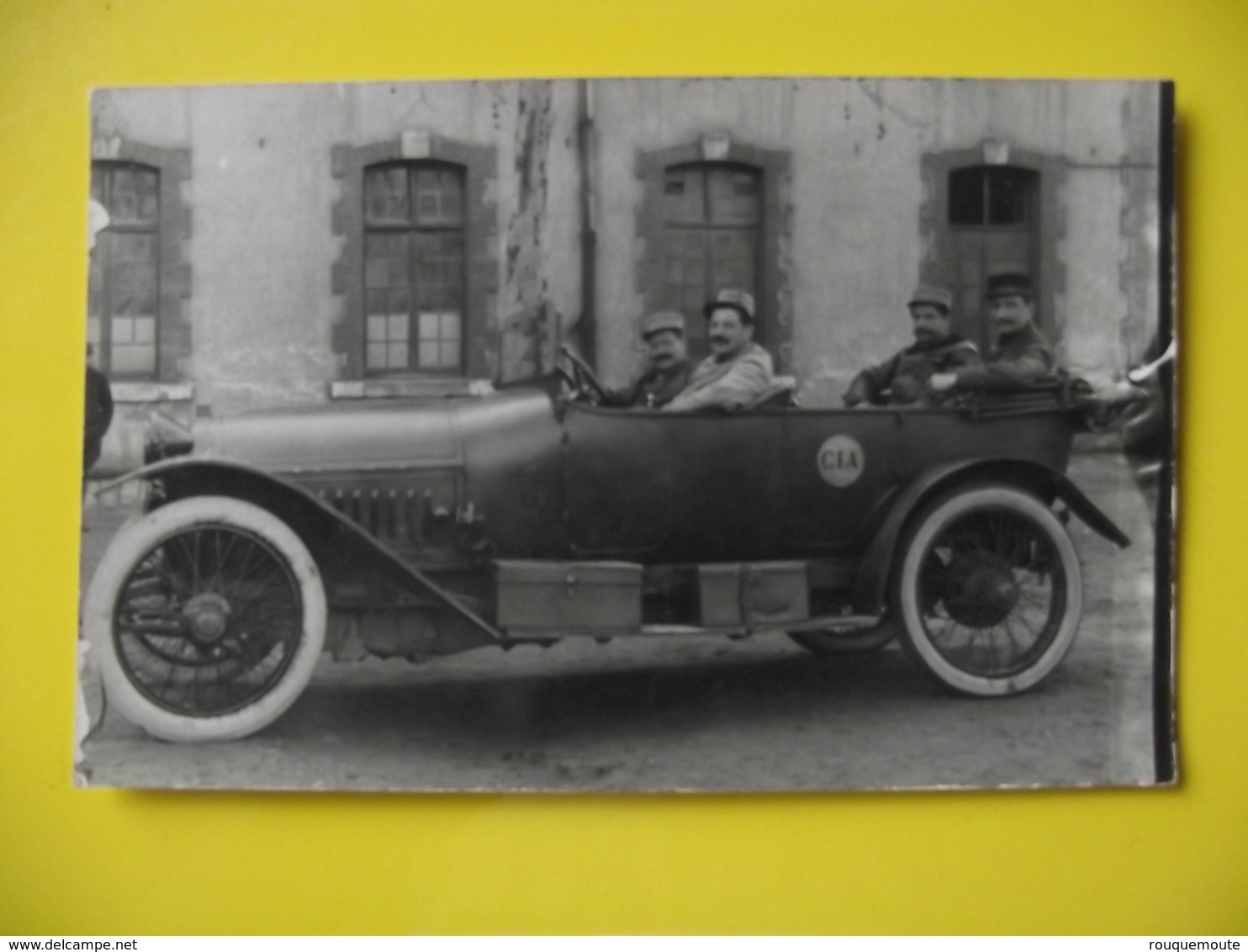 CARTE PHOTO MILITAIRE /  VOITURE  / Marquée C.I.A - Oorlog 1914-18