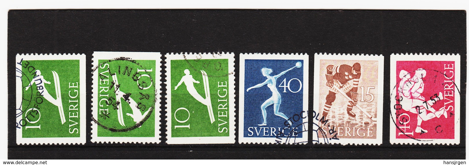 ECK1018 SCHWEDEN 1953 Michl 379/82 Gestempelt SIEHE ABBILDUNG - Gebraucht