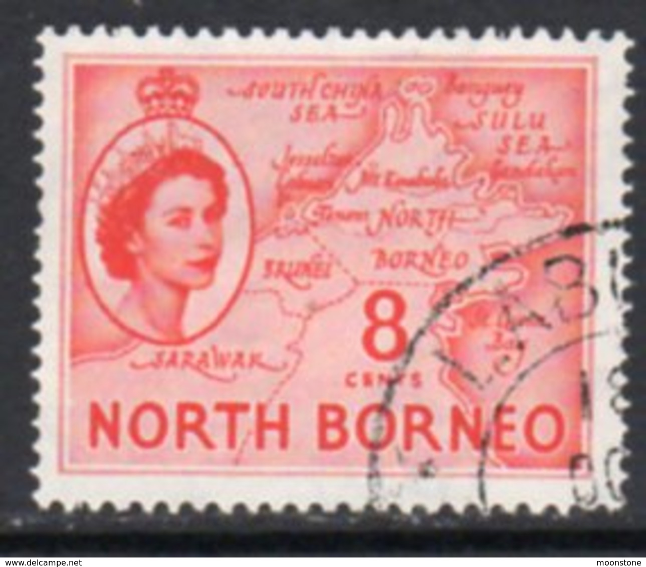 Malaya North Borneo 1954 Definitives 8c Value, Used, SG 377 - North Borneo (...-1963)