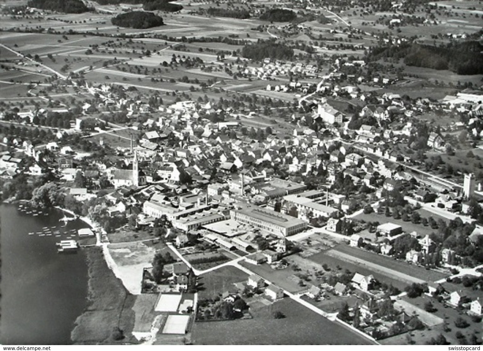 PFÄFFIKON Flugaufnahme Gel. 1962 Bahnpost - Pfäffikon