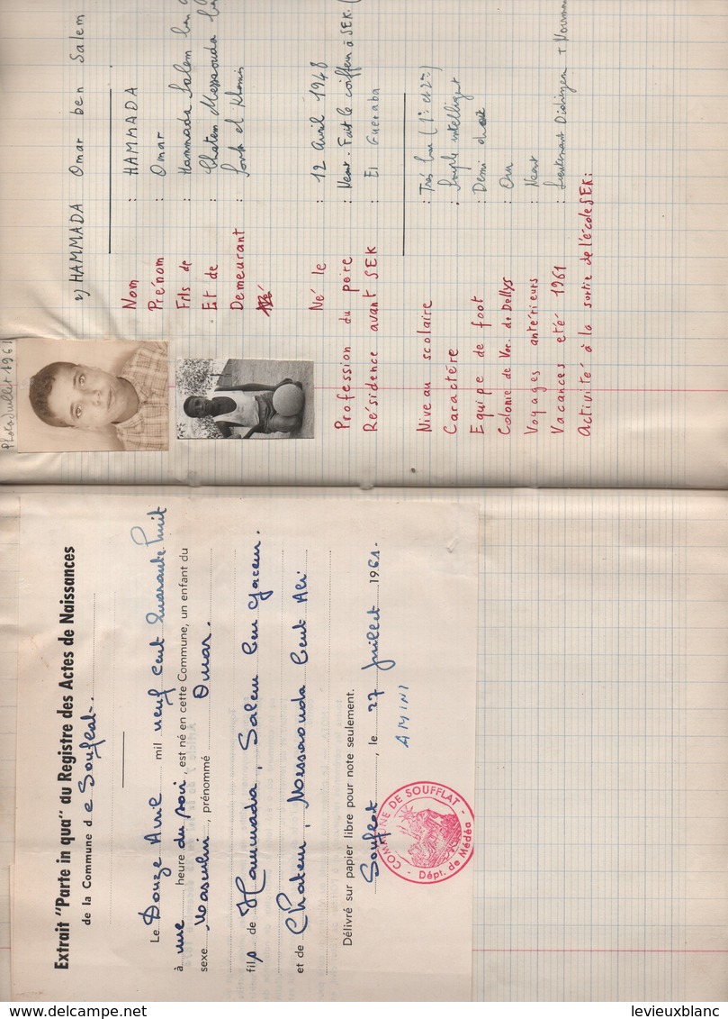 Guerre D'Algérie/ Village De Souk El Khémis/ Centre De Formation Des Jeunes En Algérie/ Thomas/Instituteur/ 1961  VPN164 - Documents