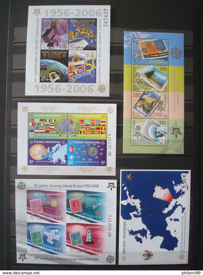 EUROPA 2006 9 BLOCS MNH** BOSNIA MACEDONIA MONTENEGRO TURKEY - 2006