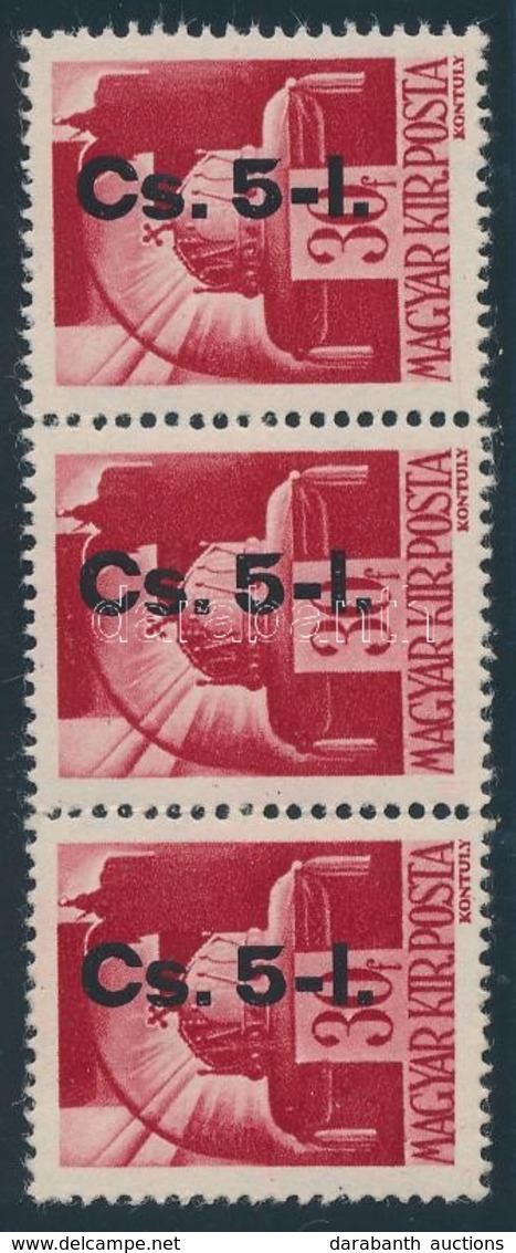 ** 1946 Betűs Cs.5-I./30f Vízszintes 3-as Csík - Otros & Sin Clasificación