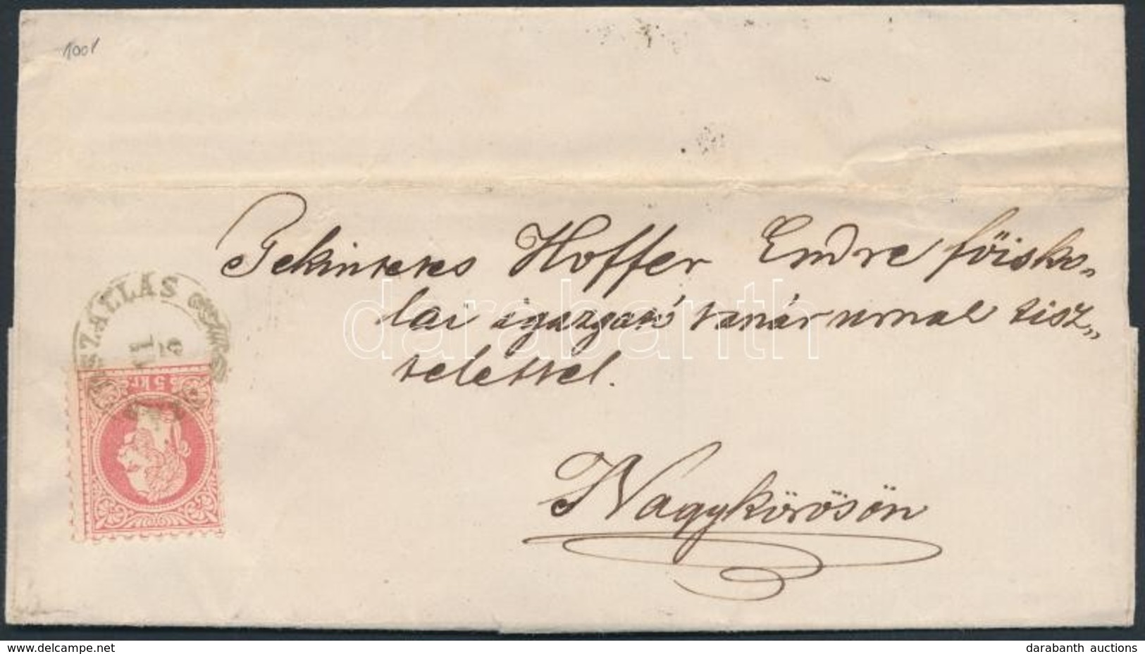 1870 Képbe Fogazott 5kr Levélen 'SZABADSZÁLLÁS' - Nagykőrös - Altri & Non Classificati