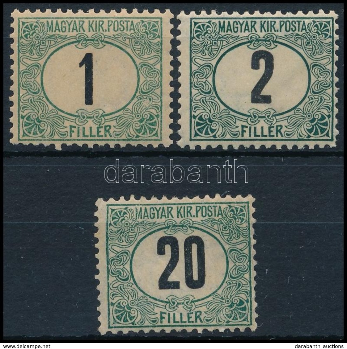 ** 1903 Zöldportó 1f, 2f, 20f (17.000) - Autres & Non Classés