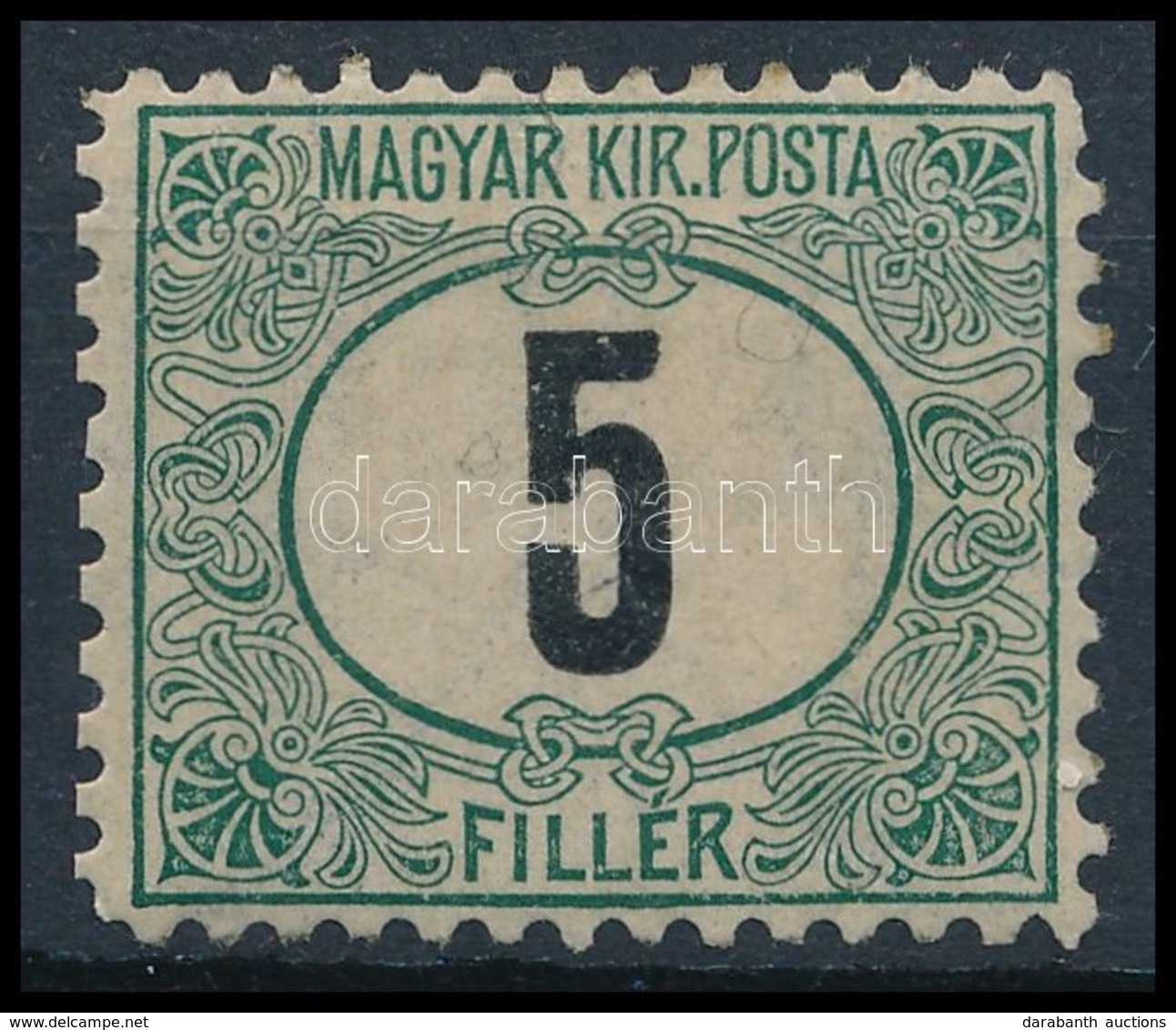** 1903 Zöldportó 5f B 11 1/2 Fogazással (10.000) - Other & Unclassified