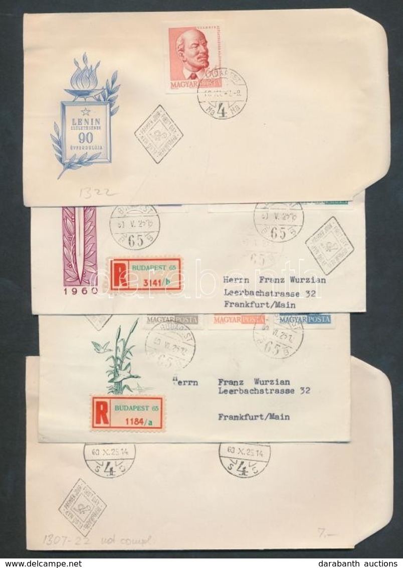 1960 Arcképek (II.) 11db Vágott Bélyeg Futott FDC-n Is (8.600) - Altri & Non Classificati