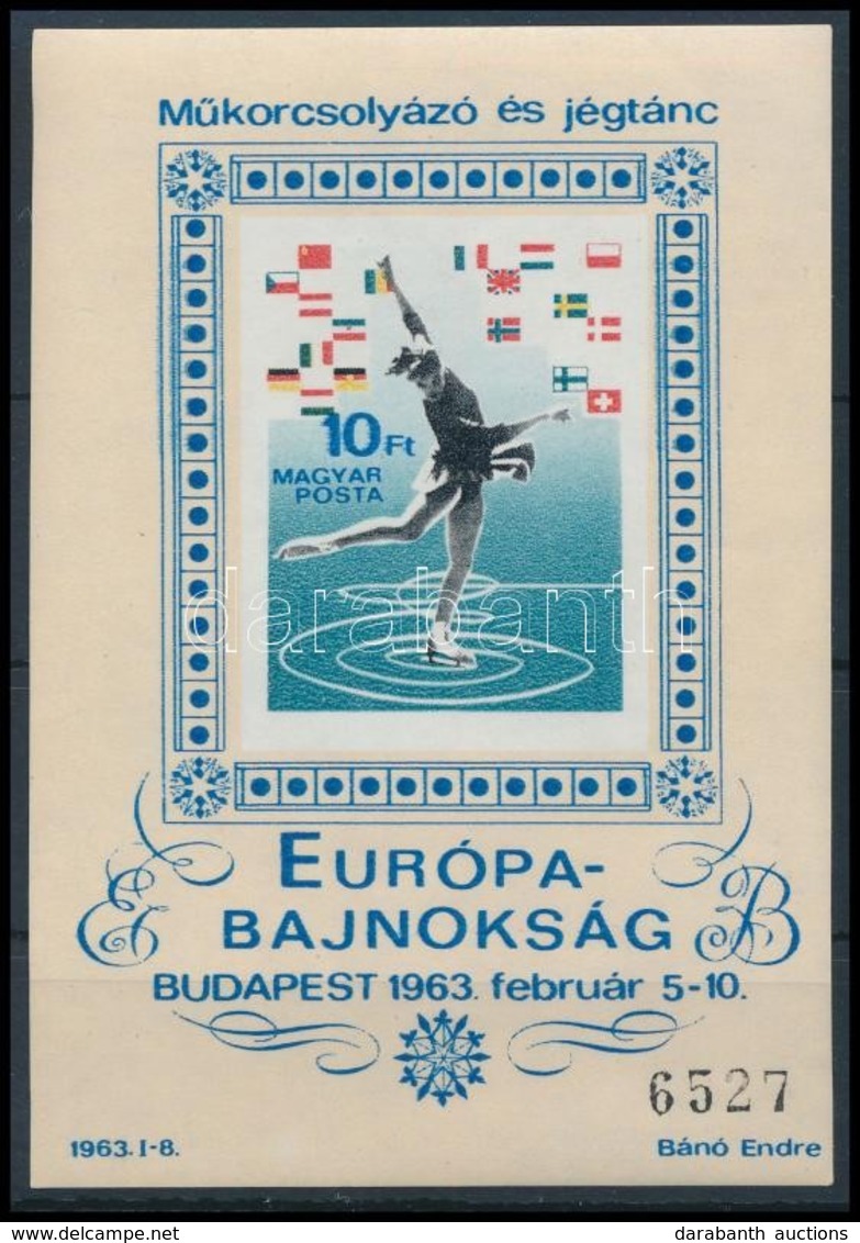 ** 1963 Műkorcsolya Vágott Blokk (16.000) - Otros & Sin Clasificación
