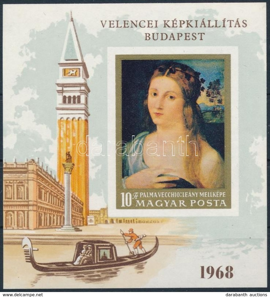 ** 1968 Festmények (IV.) Vágott Blokk (6.000) - Sonstige & Ohne Zuordnung