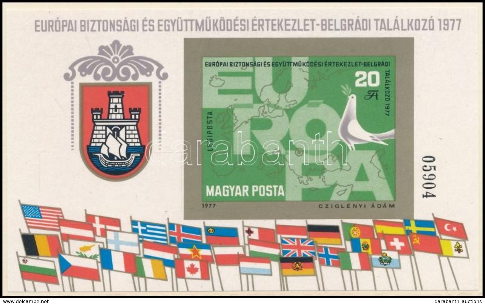 ** 1977 Európai Biztonsági és Együttműködési Értekezlet Belgrád Vágott Blokk (5.000) - Sonstige & Ohne Zuordnung