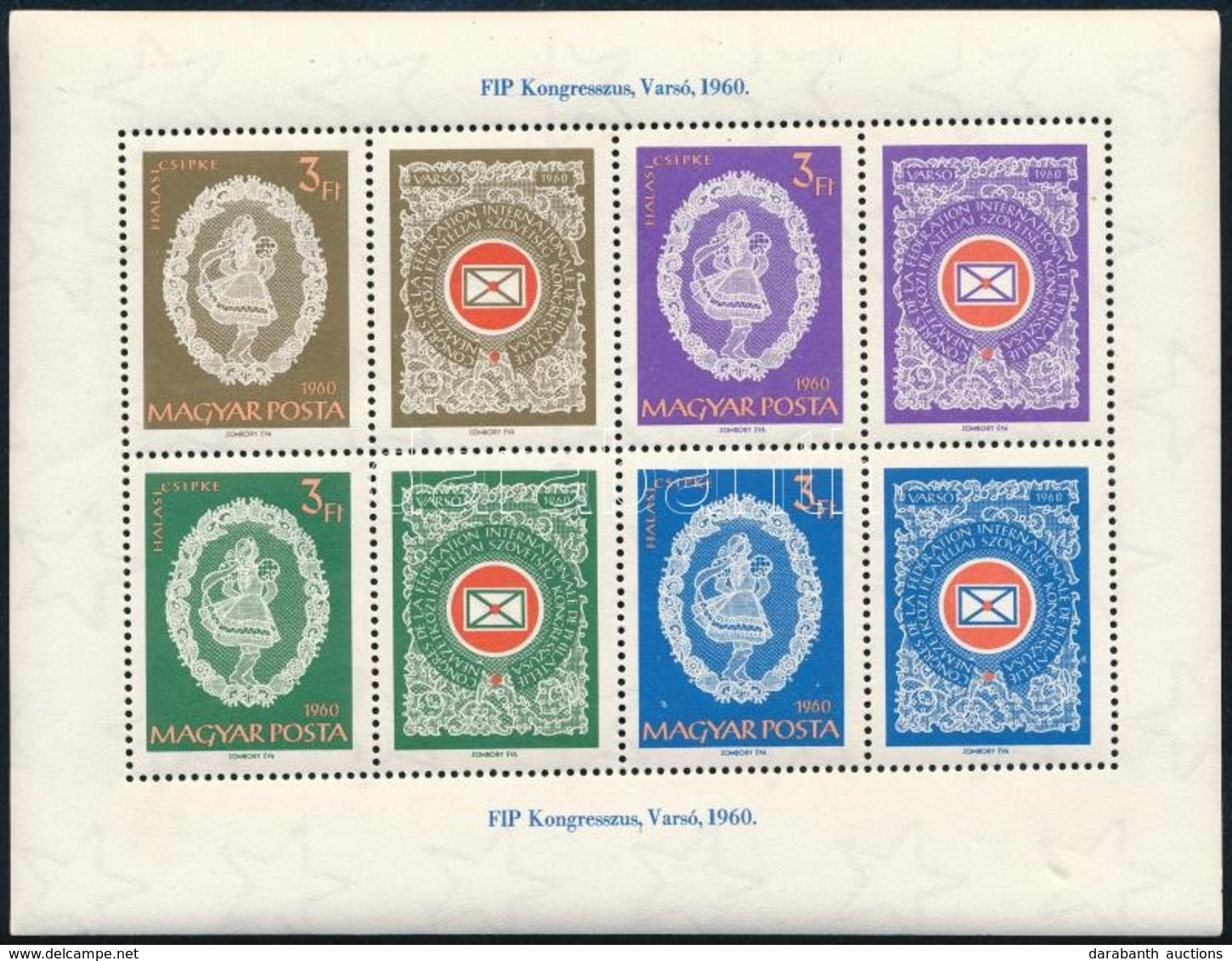 ** 1960 FIP Blokk 10 Db (35.000) - Other & Unclassified