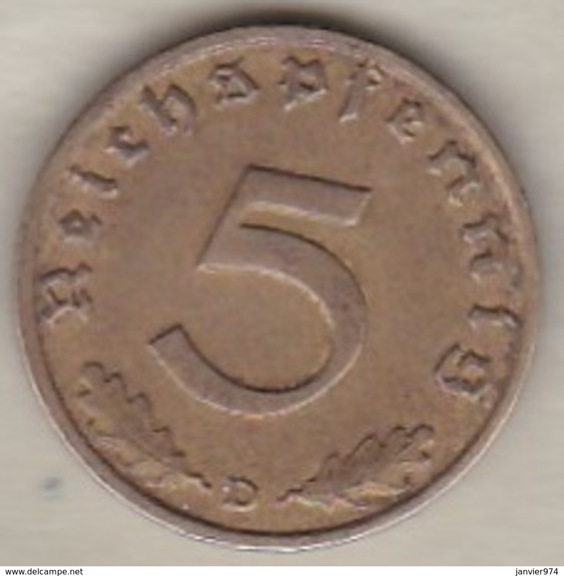 5 Reichspfennig 1937 D (MUNICH) Bronze-aluminium - 5 Reichspfennig