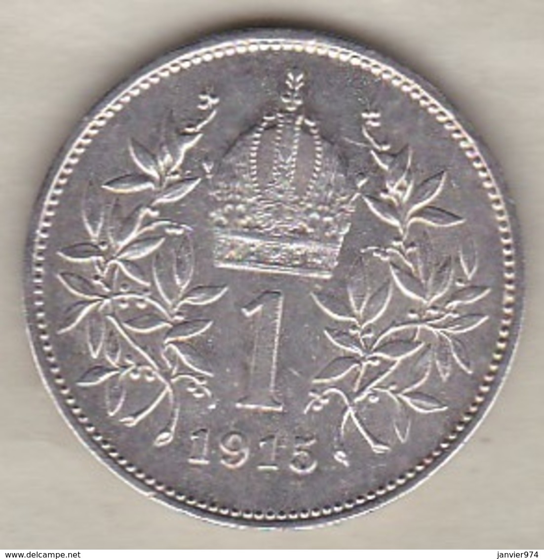 AUTRICHE .1 CORONA 1915. FRANZ JOSEPH I . ARGENT - Autriche