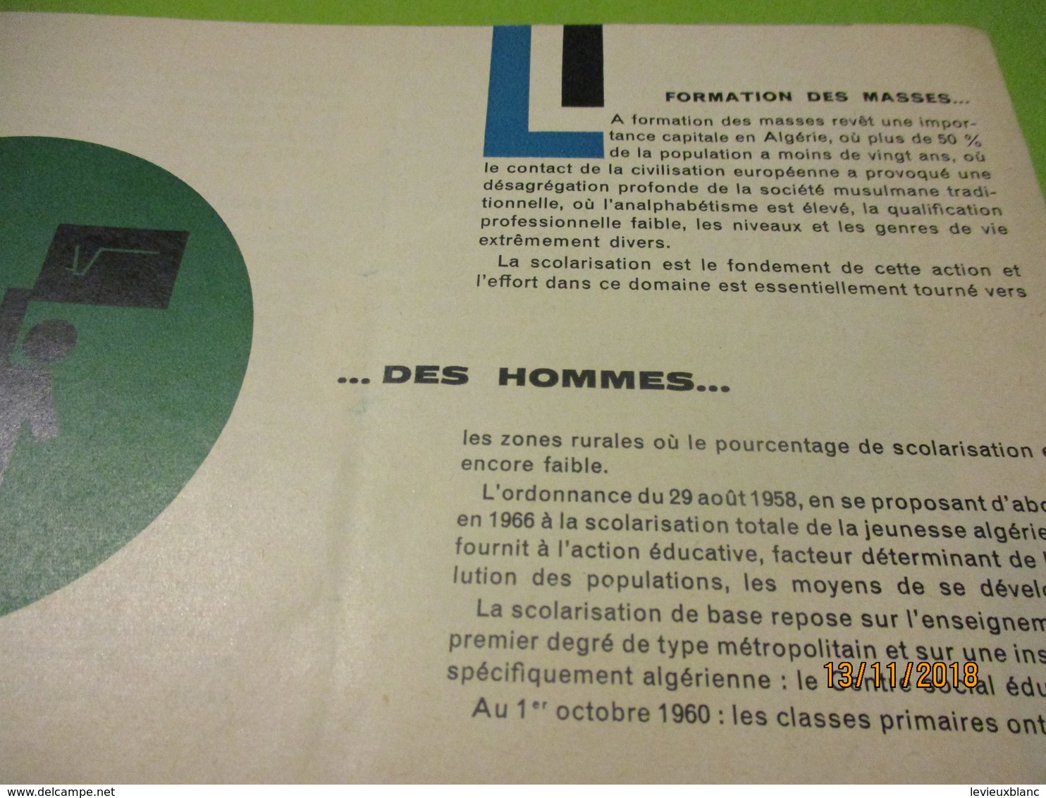 Guerre d'Algérie/ Fascicule " ALGERIE 1961"/ L’après référendum d'autodétermination du 8 Janvier 61/ 1961  VPN165