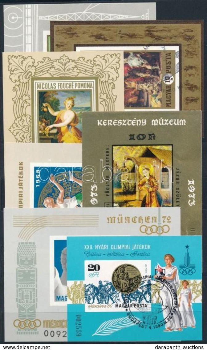 O 1967-1980 7 Db Klf Vágott Blokk (30.000) - Used Stamps