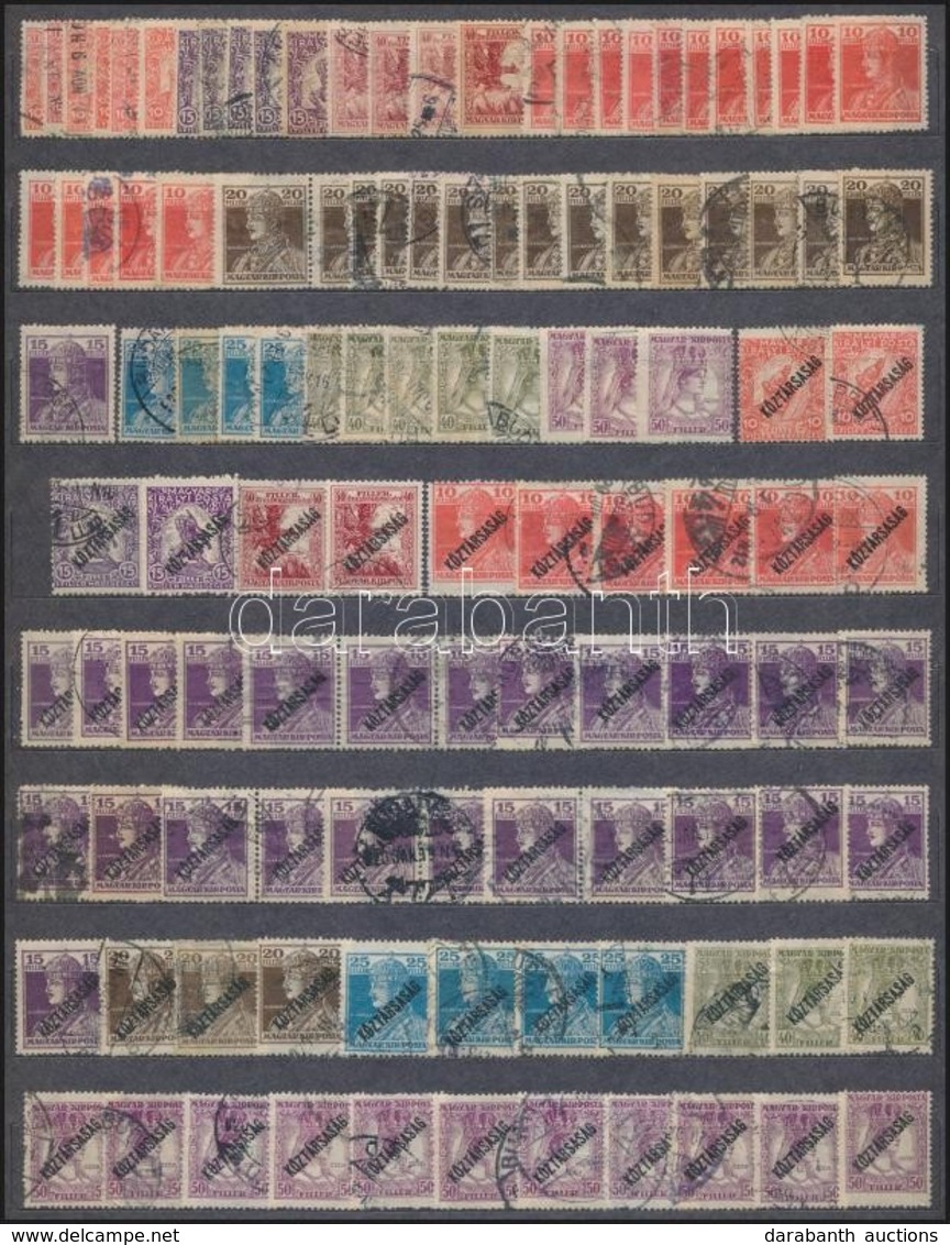 ** * O 1915-1924 285 Db Bélyeg, Benne 14 Klf Teljes Sor Többpéldányokkal,  Eltérésekkel,  2 Db Nagyalakú Berakólap 3 Old - Used Stamps