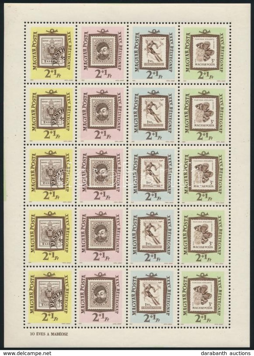 ** 1961-1976 5 Db Teljes Bélyegnap ív, Az 1962-es, 1964-es, 1965-ös, 1967-es és Az 1976-os Kiadások (15.000) - Used Stamps