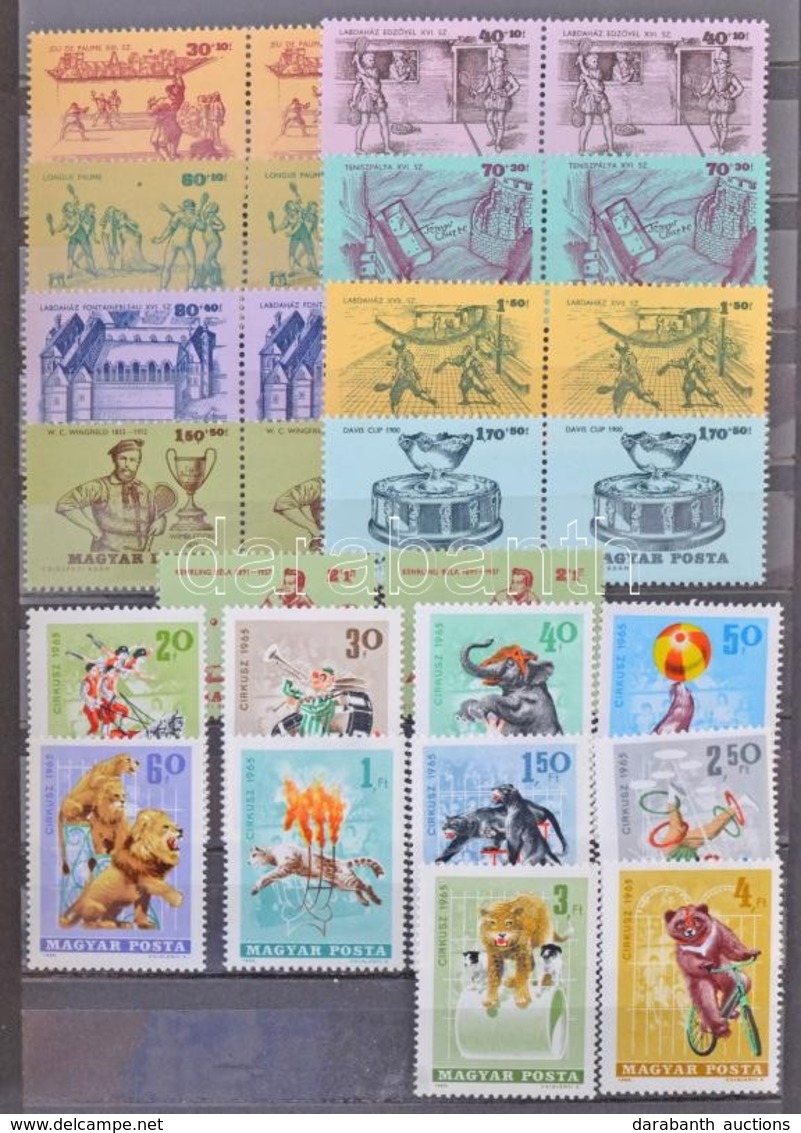 ** Csere-berakó, 1965 és 1970 Közötti Sorok Több Példányban, összefüggésekben 20 Lapos Közepes KABE Berakóban - Used Stamps