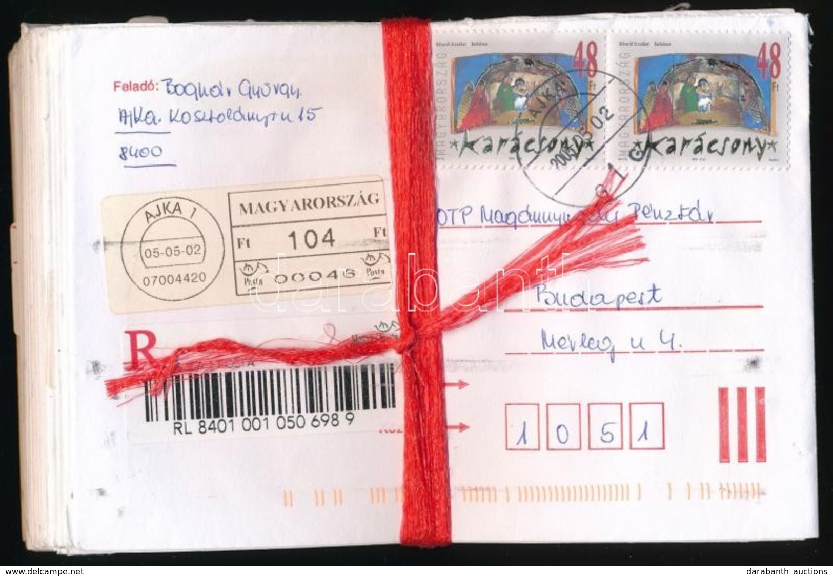 1995-2001 110 Db Ajánlott Küldemény, Benne Vegyes Ragjegyek, Készpénzes Bérmentesítés Stb. - Used Stamps