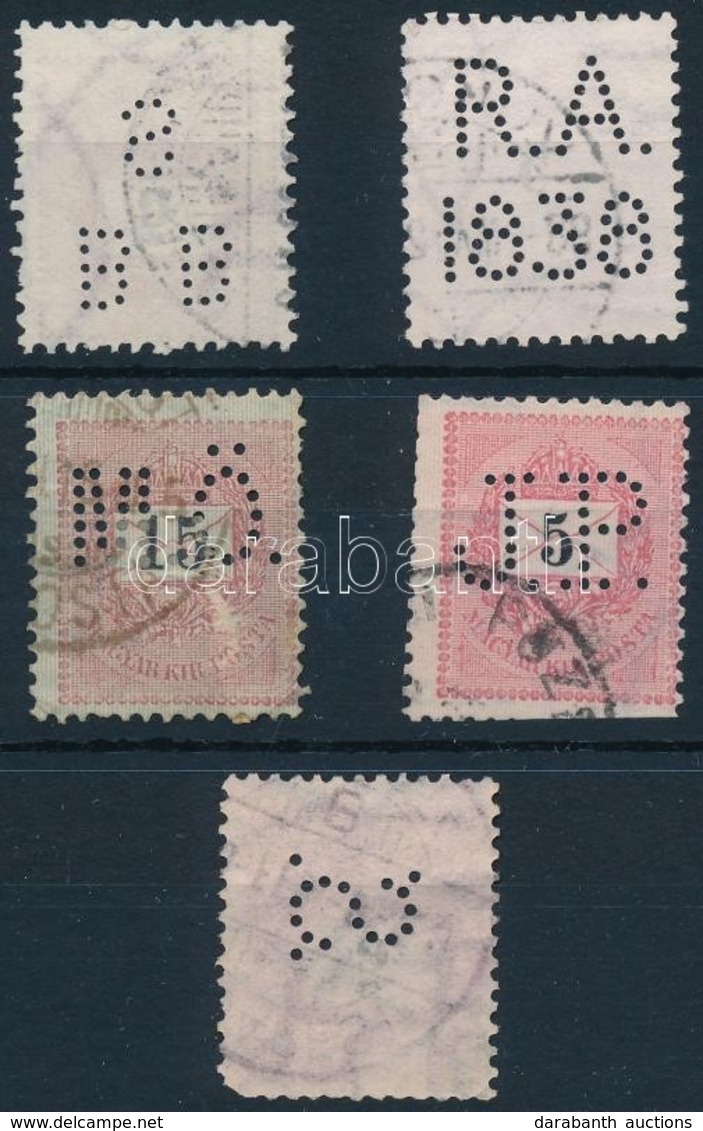 O 5 Db Krajcáros Bélyeg Céglyukasztással - Used Stamps