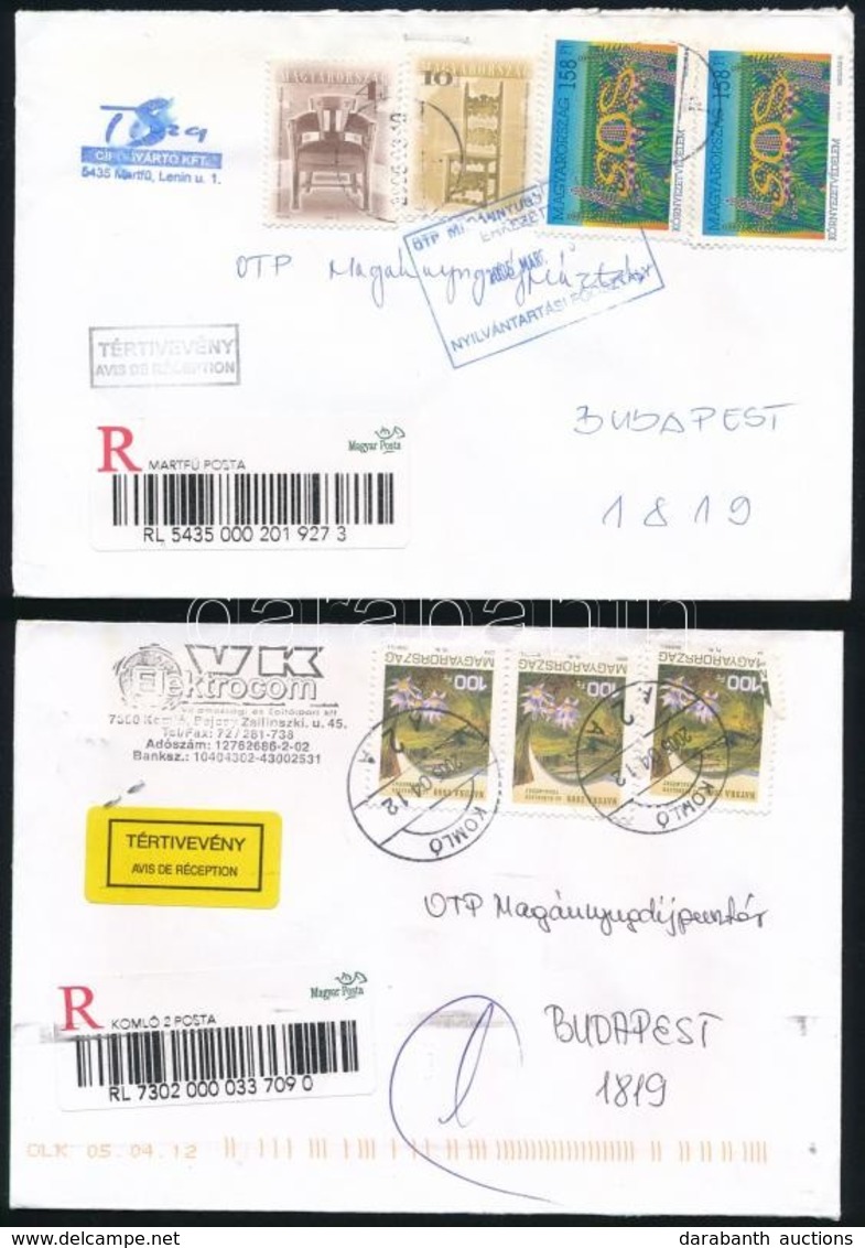 1995-2001 60 Db Küldemény, Ebből 35 Vonalkódos Ragjeggyel, 25 Tértivevény - Used Stamps