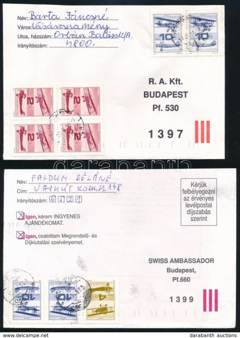 1995-2001 60 Db Küldemény Csak Repüléstörténet Bélyeggel, Benne Néhány Ajánlott - Used Stamps