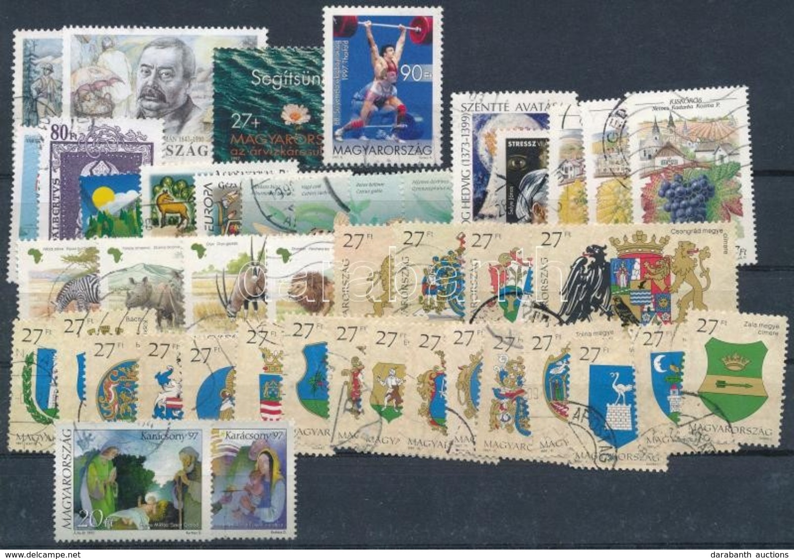 O 1996-1999 Kb. 150 Klf Bélyeg (komplett Sorok, Alkalmi Bélyegek) 4 Stecklapon  (min. 15.000) - Used Stamps