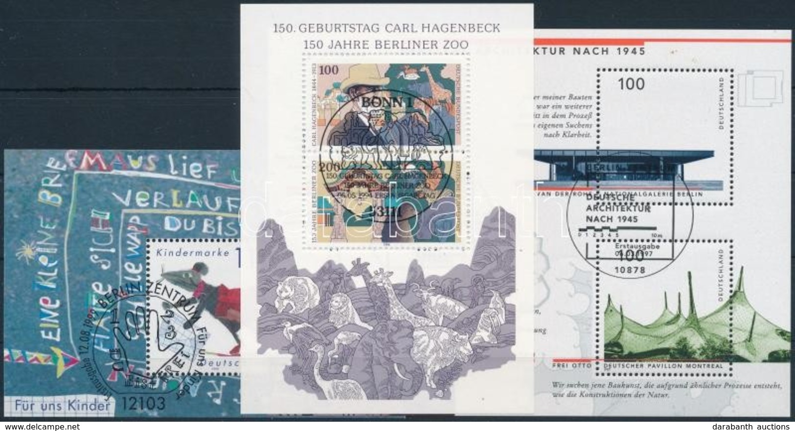 O 1964-1999 NSZK 5 Db Klf Blokk - Sonstige & Ohne Zuordnung