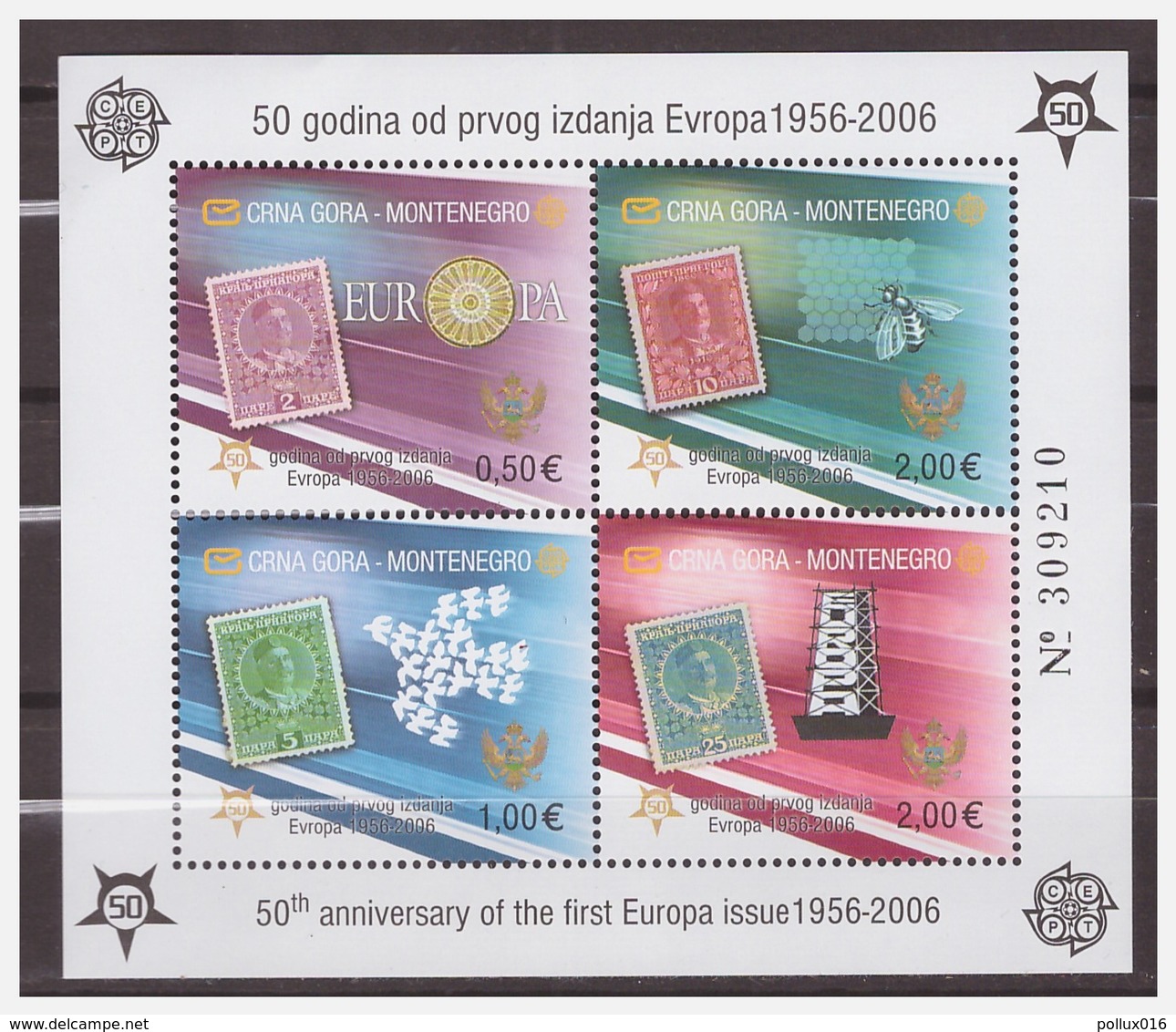 0925 Montenegro 2016 50 Year Europa Europe CEPT S/S MNH - 2006
