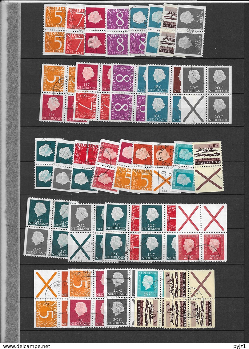Netherlands,USED Combinations From Booklets (2 Scans) - Collections (sans Albums)