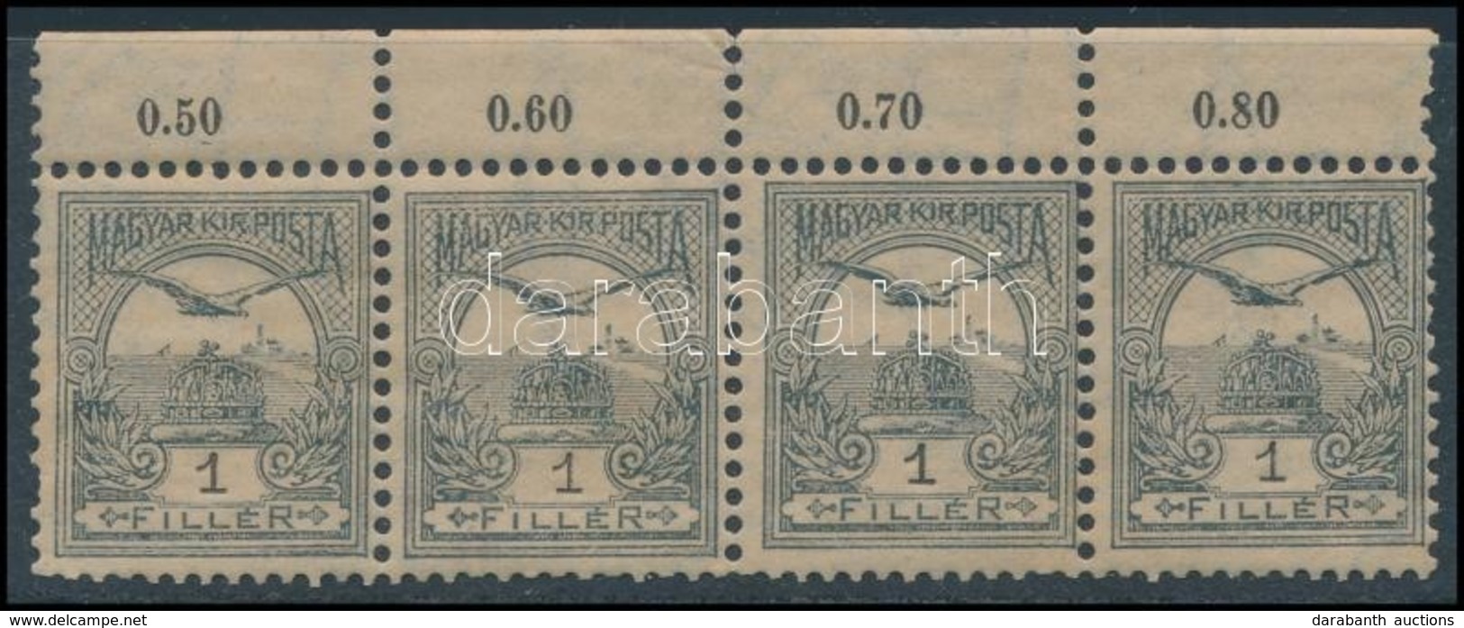 ** 1900 Turul 1f ívszéli Négyescsík - Other & Unclassified