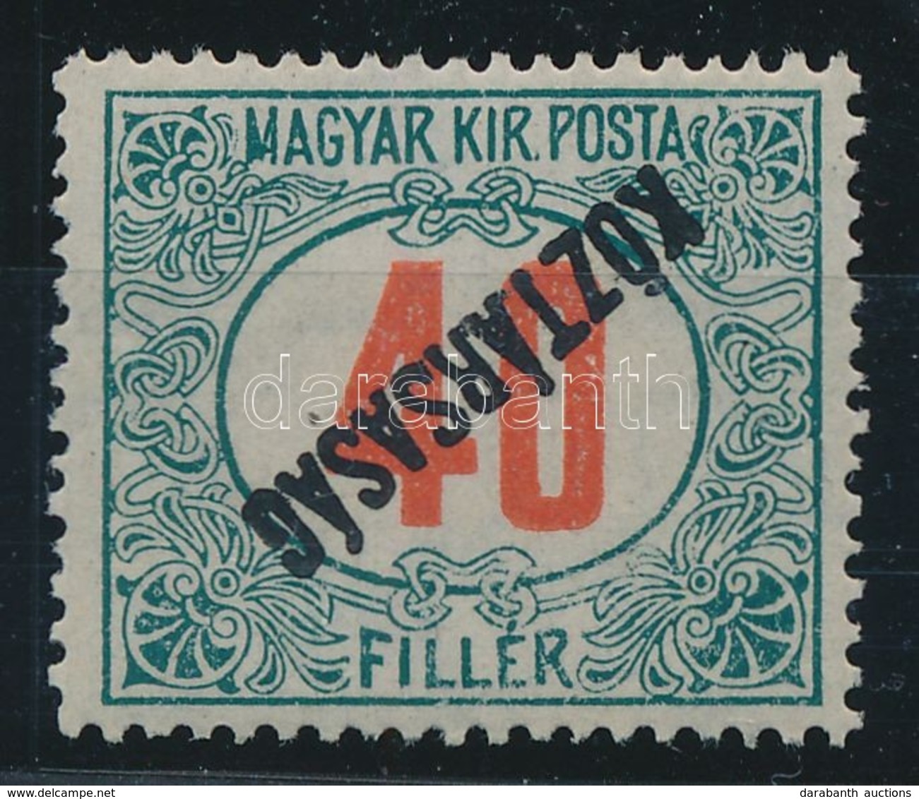 ** 1918 Köztársaság Portó 40f Fordított Felülnyomással - Other & Unclassified