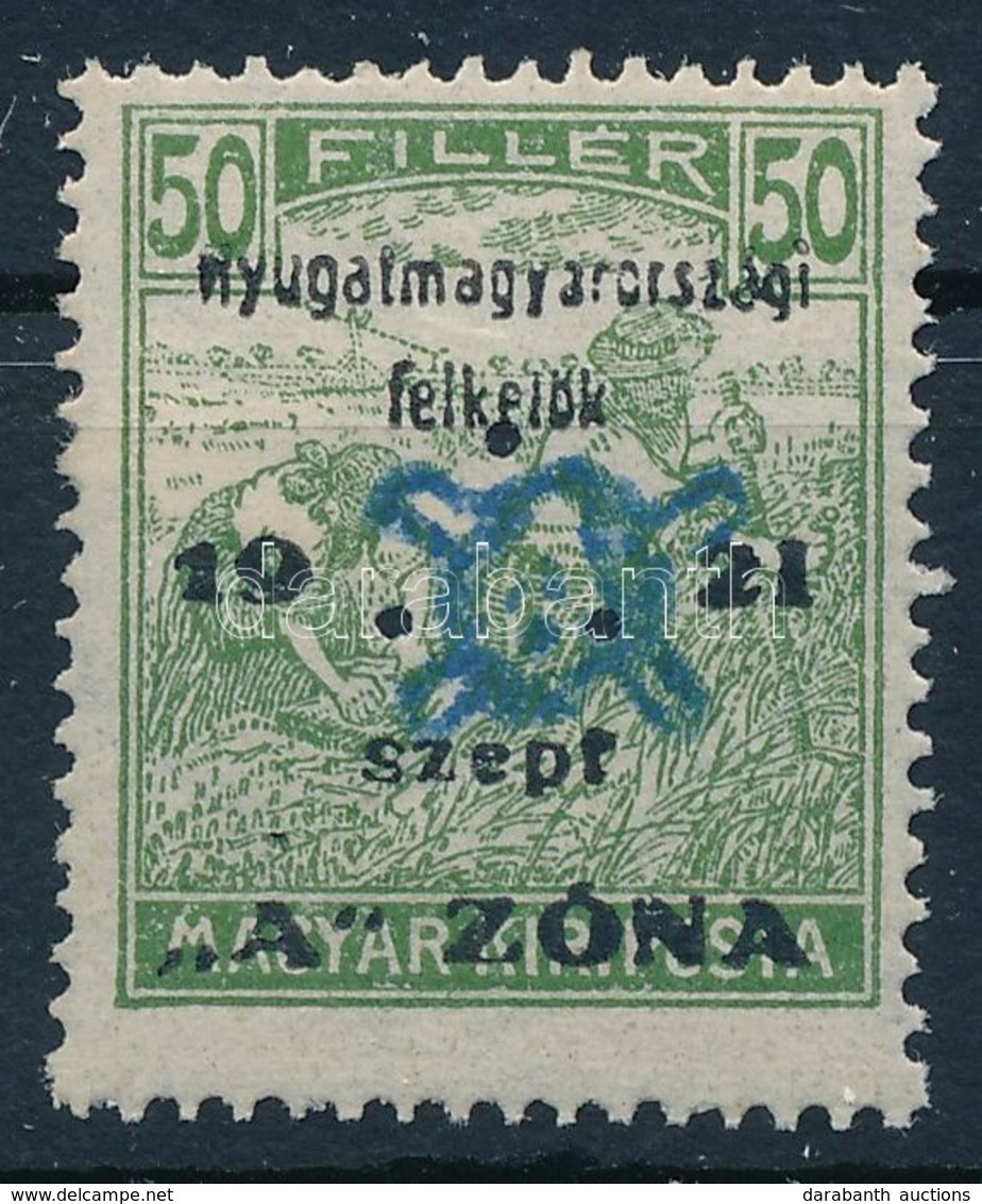 * Nyugat-Magyarország II. 1921 Arató 50f Hármaslyukasztással Garancia Nélkül (60.000) - Other & Unclassified