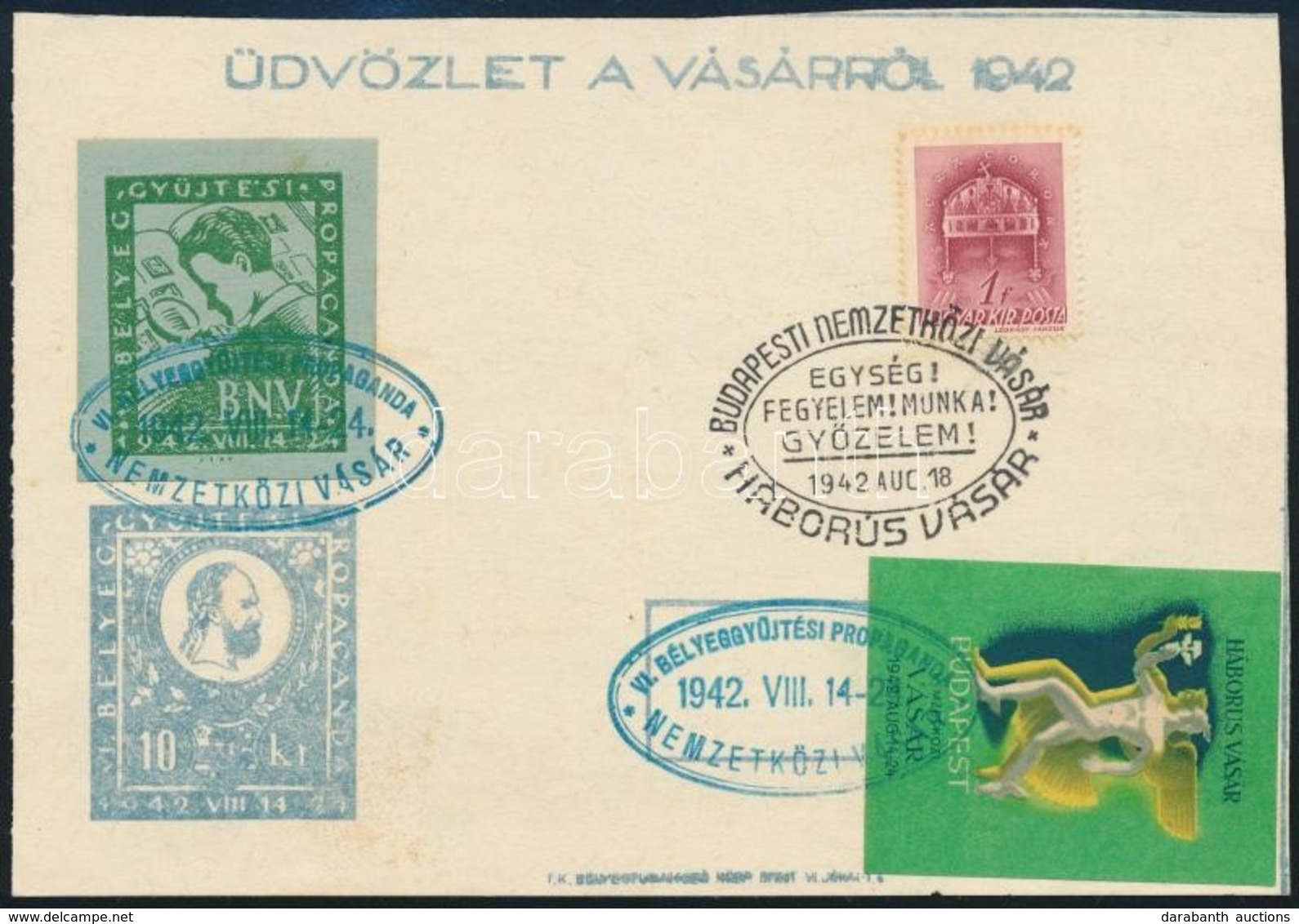 1942 Budapesti Nemzetközi Vásár Emléklap - Other & Unclassified