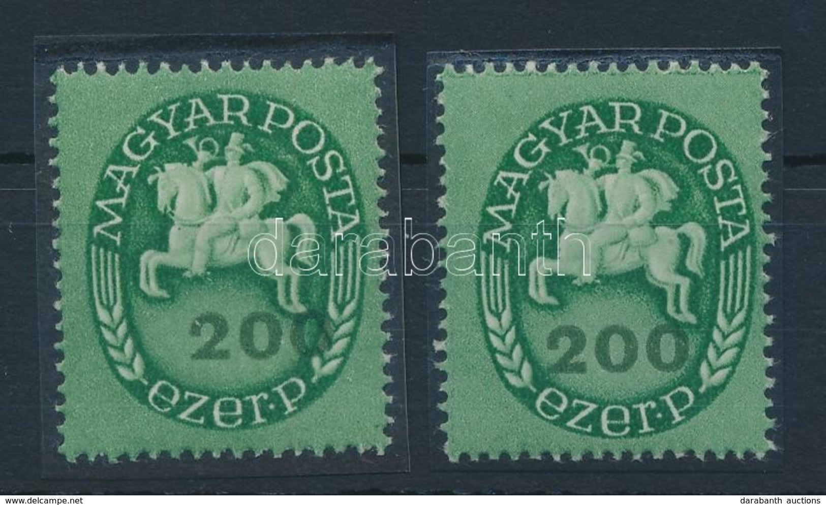 ** 1946 Lovasfutár 200 Ezer P A Keretbe Toldódott értékszámmal - Other & Unclassified