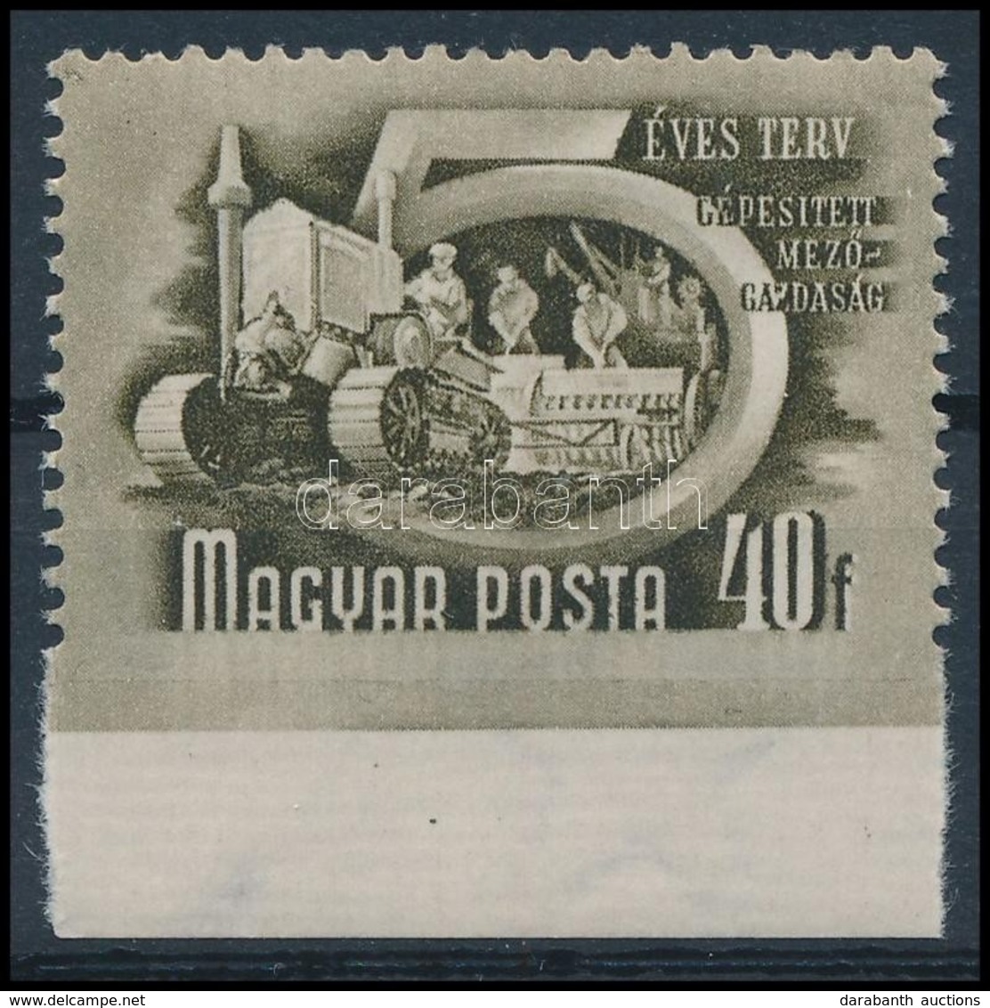 ** 1951 Ötéves Terv 40f Alul Fogazatlan - Other & Unclassified