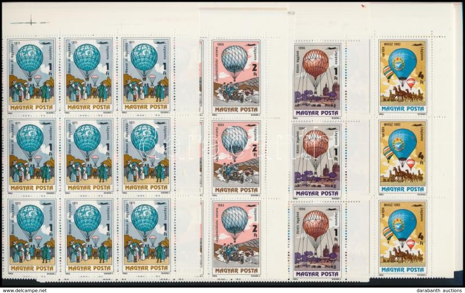 ** 1983 200 éves A Ballonrepülés 15 Db Sor ívdarabokban   (4.500) - Autres & Non Classés