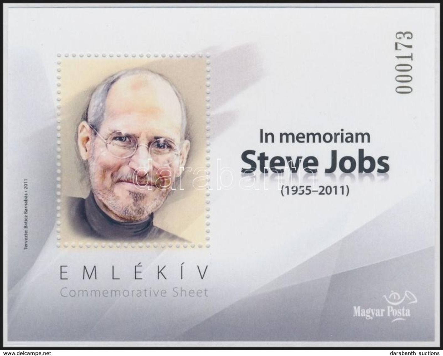 ** 2011 In Memoriam Steve Jobs + In Memoriam Albert Flórián Emlékívek Dísztokokban - Autres & Non Classés