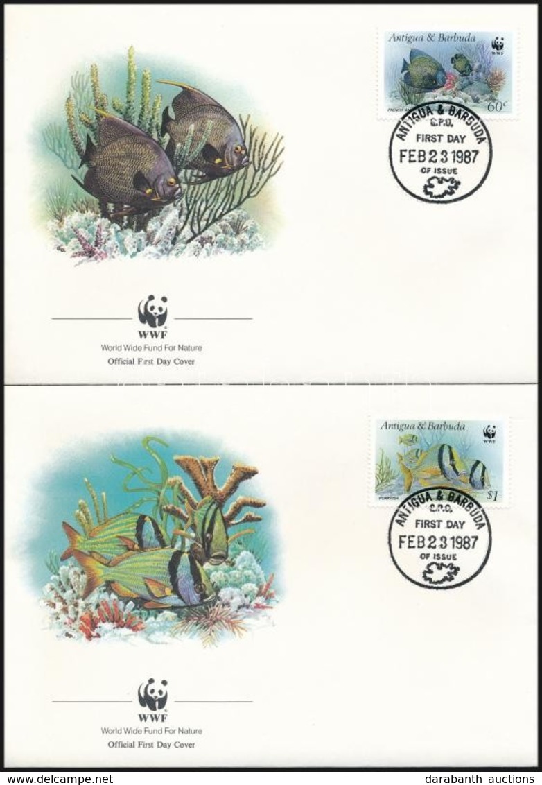 1987 WWF: Halak Sor 4 Db FDC-n Mi 1010-1013 - Sonstige & Ohne Zuordnung