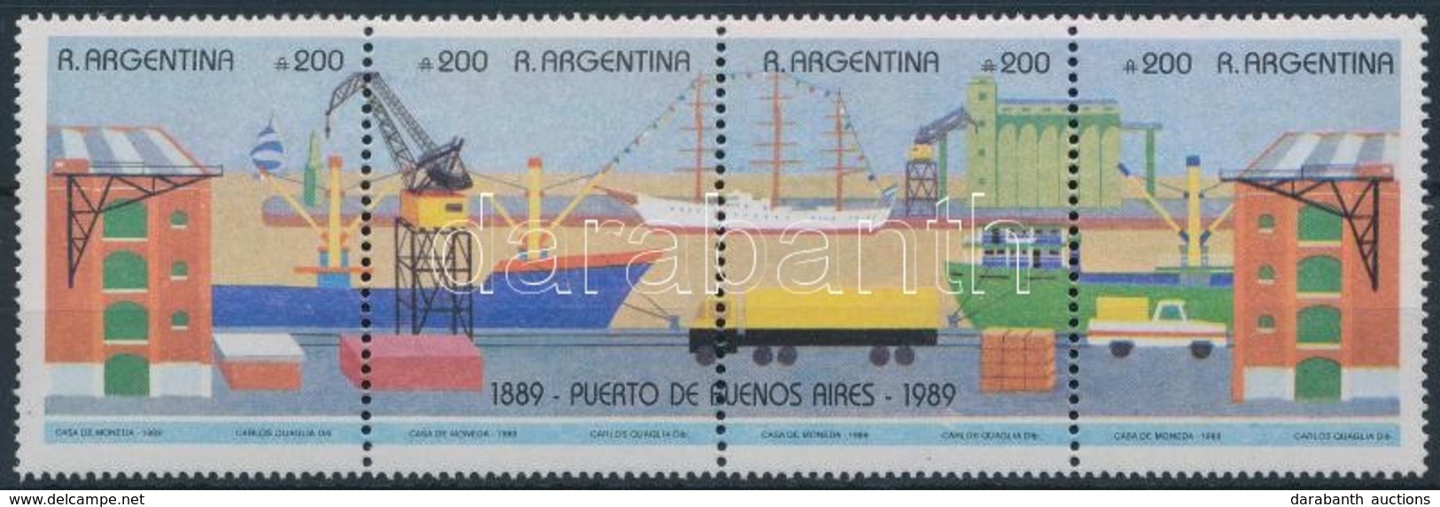 ** 1990 100 éves A Buenos Airesi Kikötő Négyescsík Mi 2008-2011 - Otros & Sin Clasificación