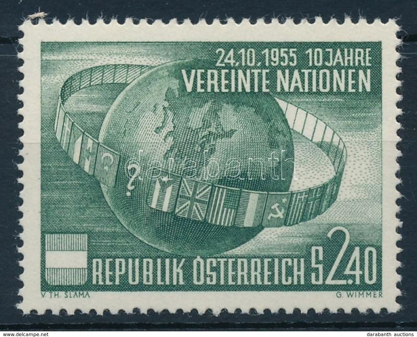 ** 1955 10 éves Az ENSZ Mi 1022 - Other & Unclassified