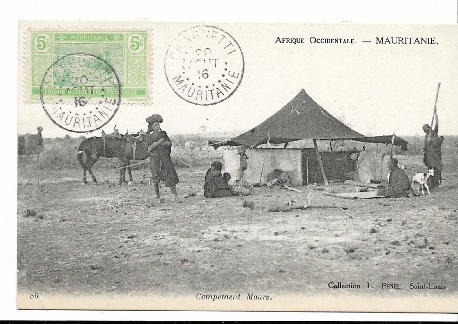 MAURITANIE- Campement Maure - Collection L.Penel -St-Louis - - Mauritania