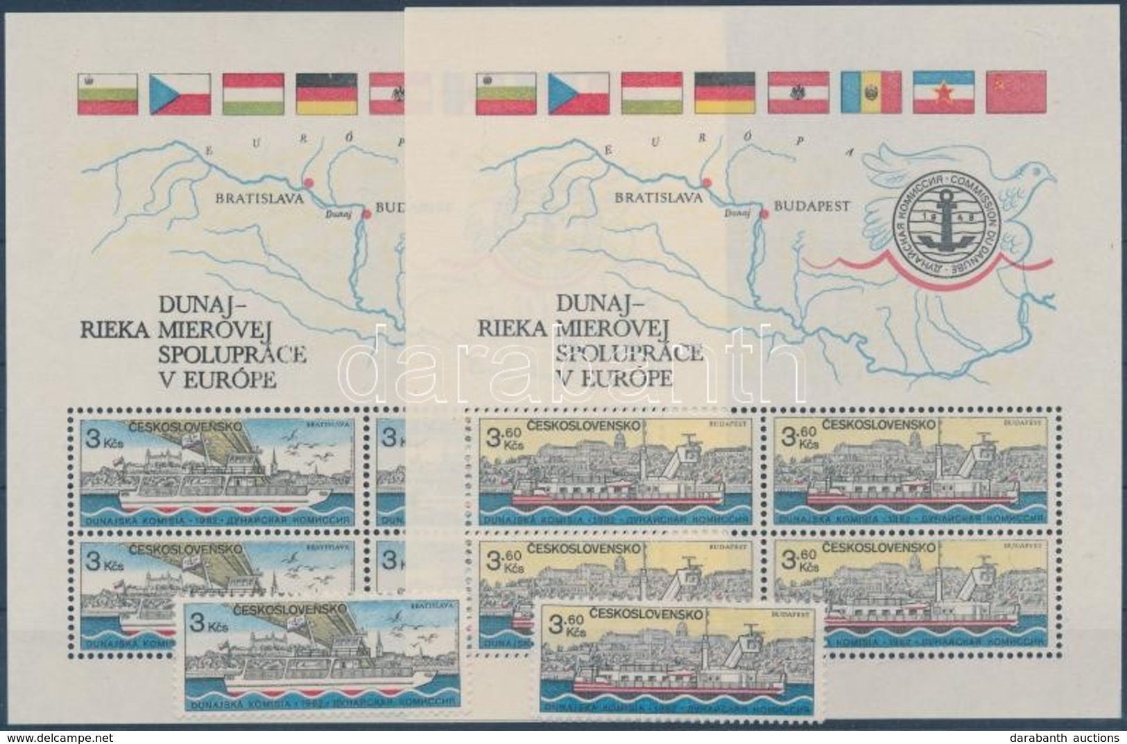 ** 1982 Duna Bizottság Sor Mi 2679-2680 + Blokksor Mi 51-52 - Altri & Non Classificati